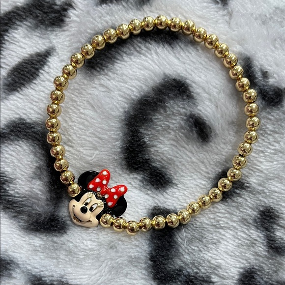 New!! BaubleBar Disney Minnie Mouse Gold Bracelet - Picture 2 of 5